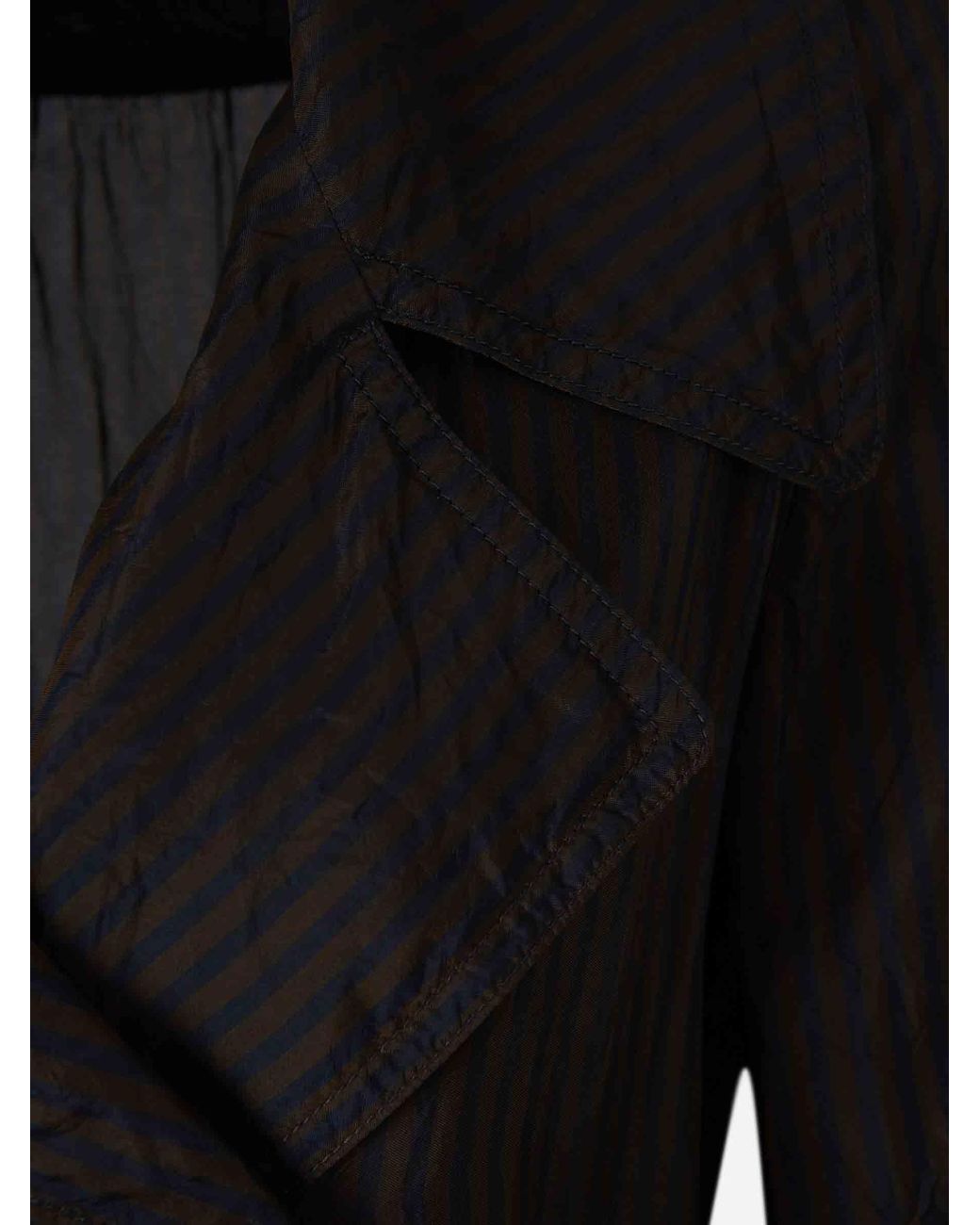 Dries Van Noten Black Cupro Fine Trench Coat