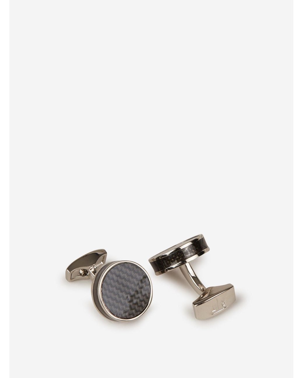 Tateossian Black Carbon Fiber Tablet Cufflinks for men