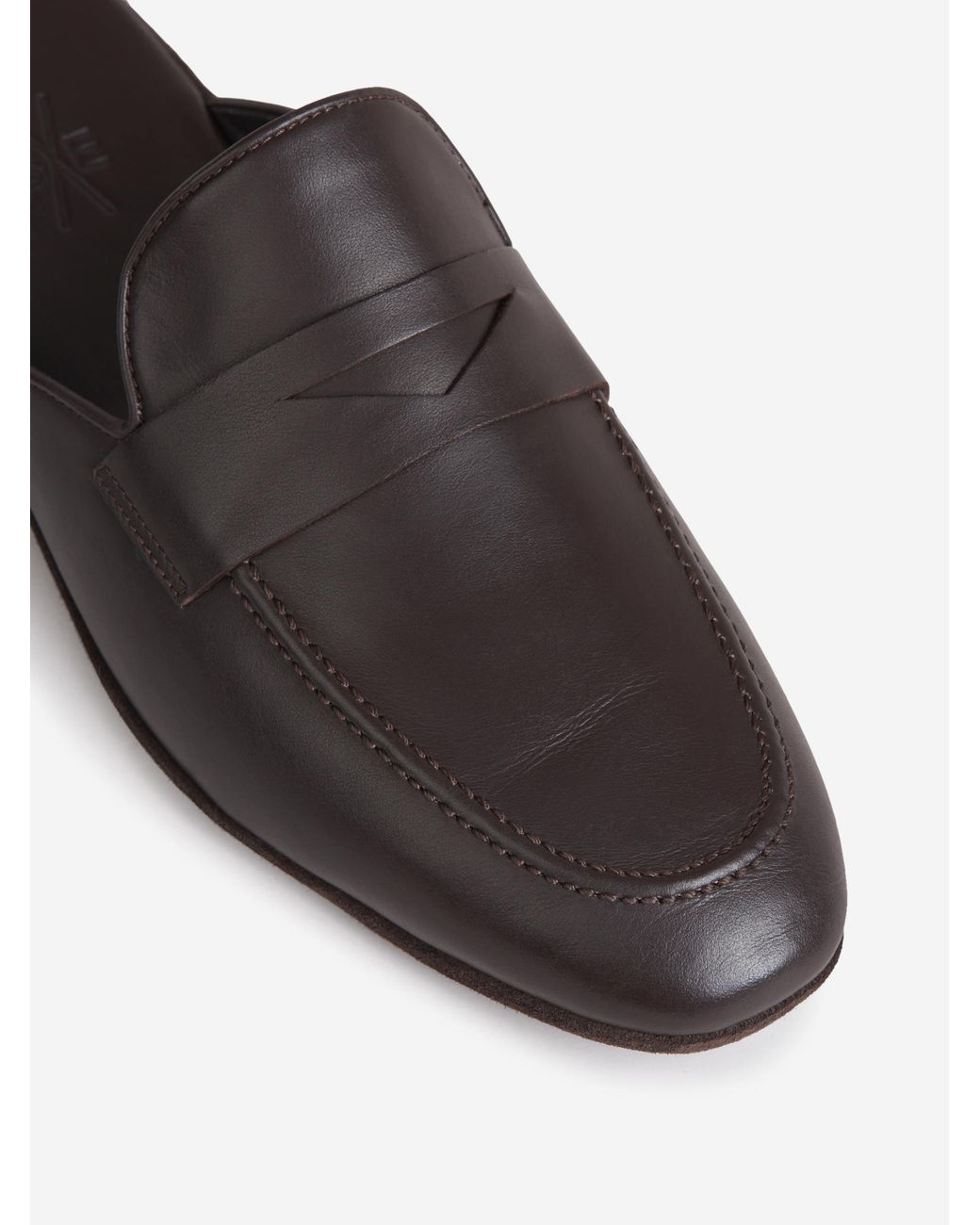 Santa Eulalia White Leather Slippers for men