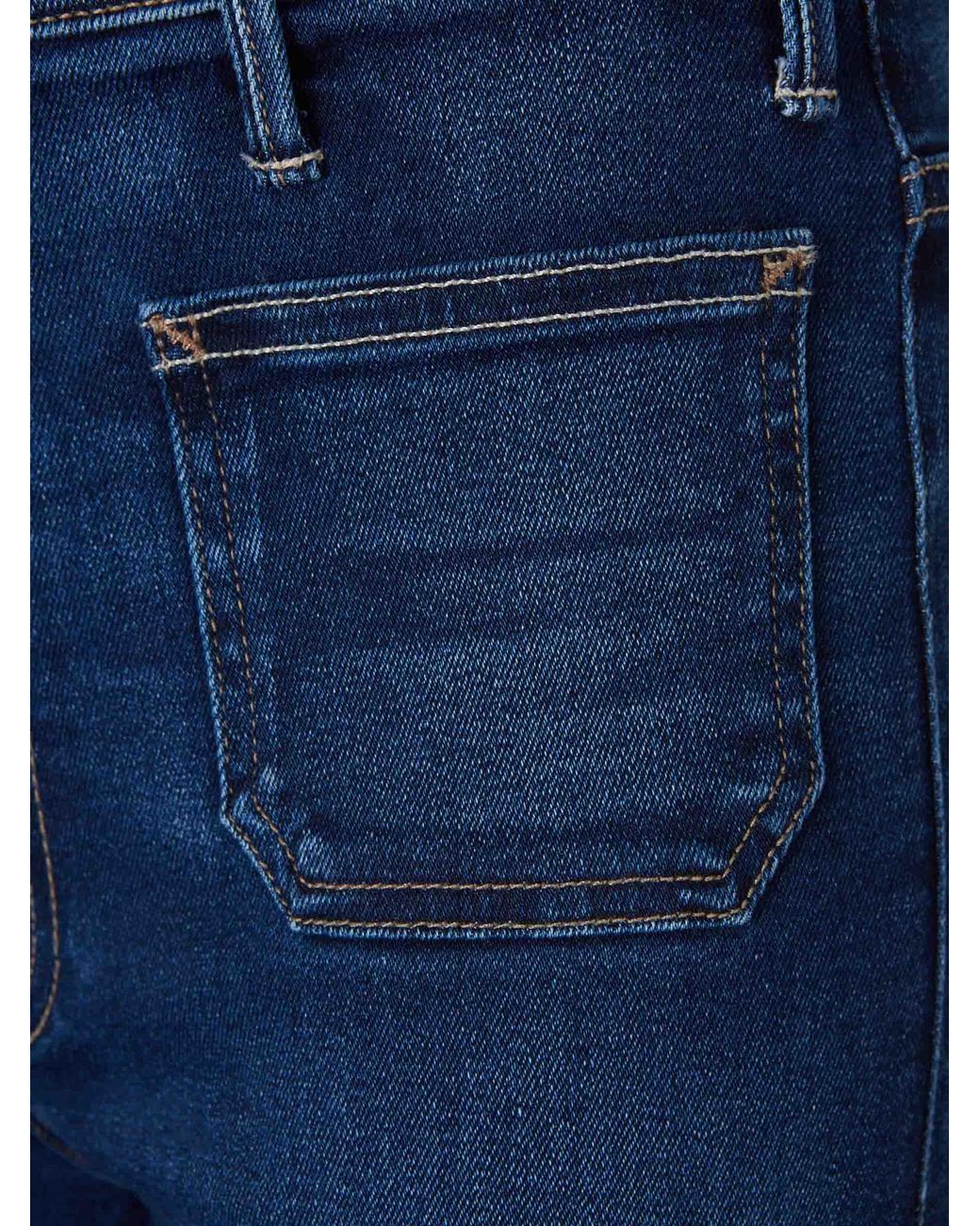 Mother Blue The Hustler Roller Patch Pocket Jeans