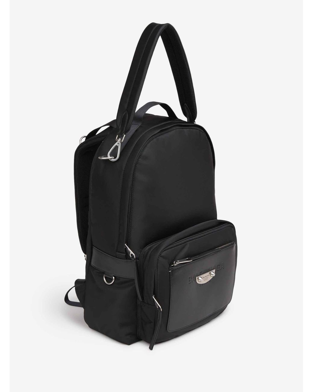 Balenciaga Black Nylon And Leather Backpack for men