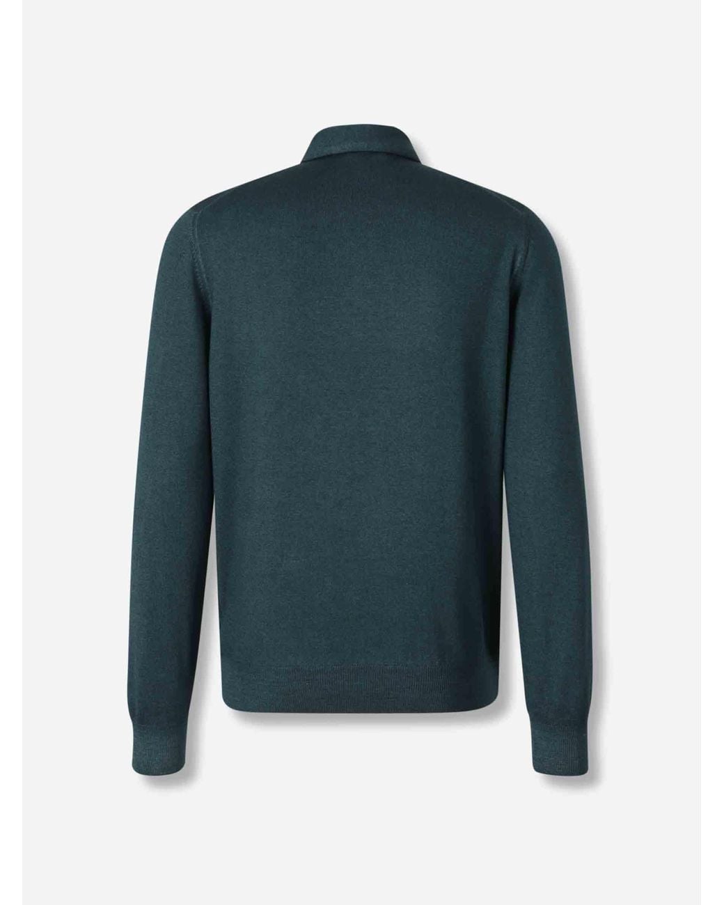 Santa Eulalia Blue Polo Collar Sweater for men