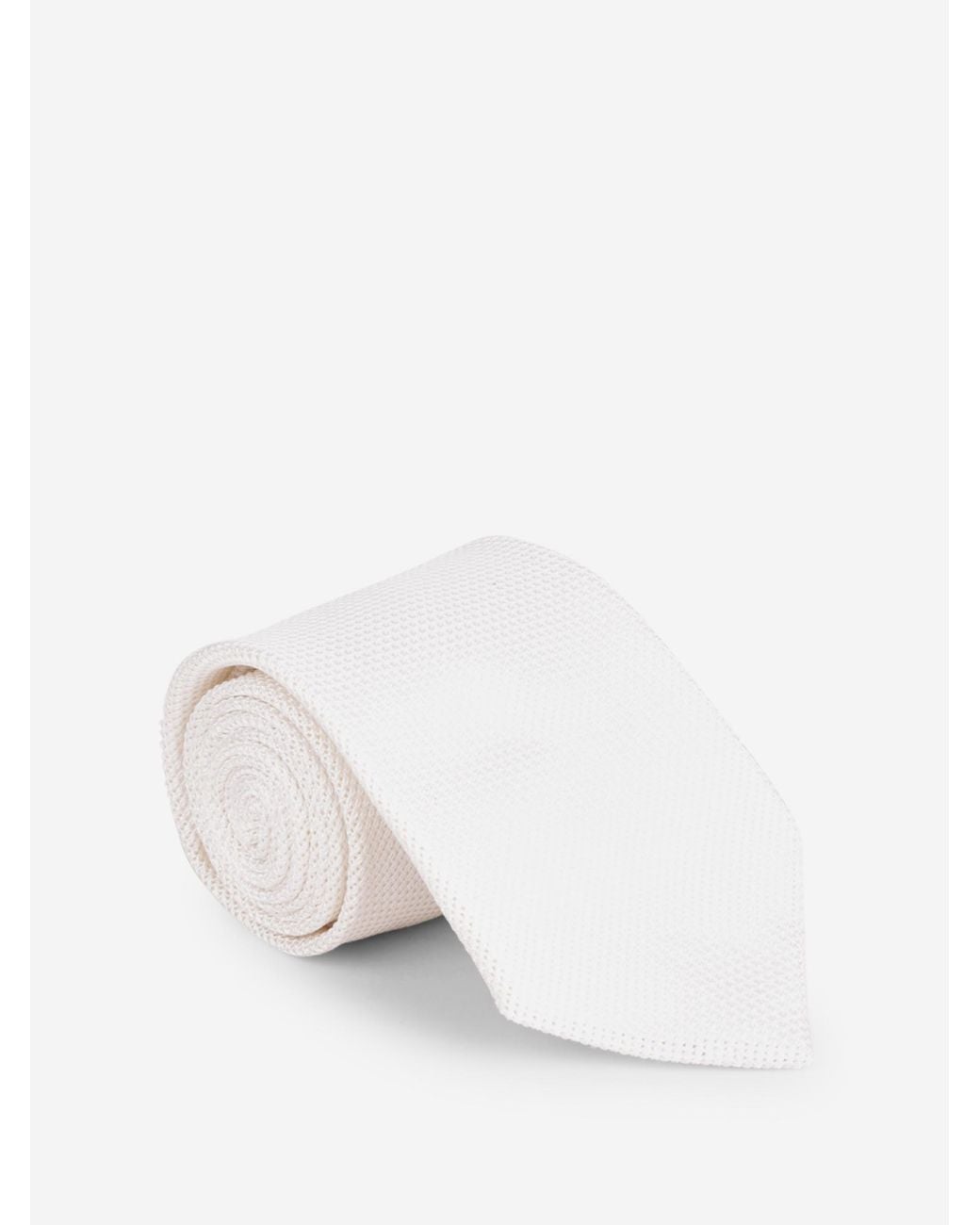 Bigi por Santa Eulalia White Interlaced Silk Tie for men