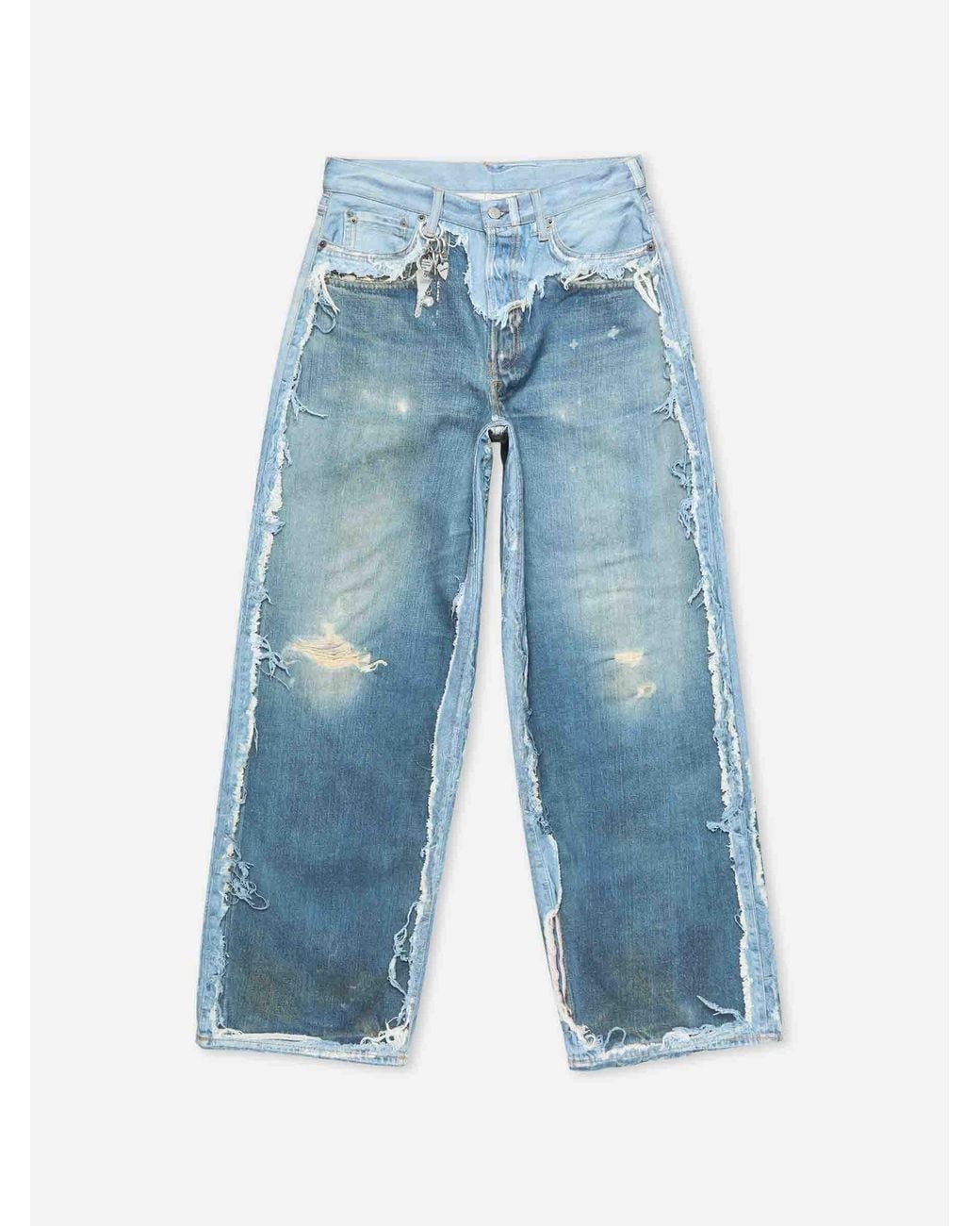 Acne Blue Contrast Patch Jeans