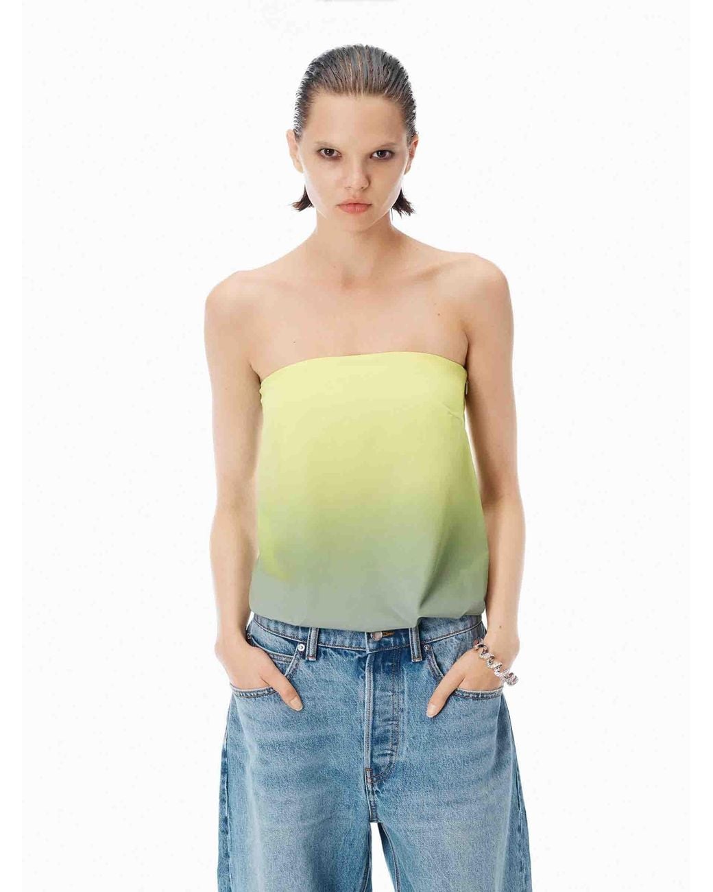 Alexander Wang Blue Jeans Barrel Logo