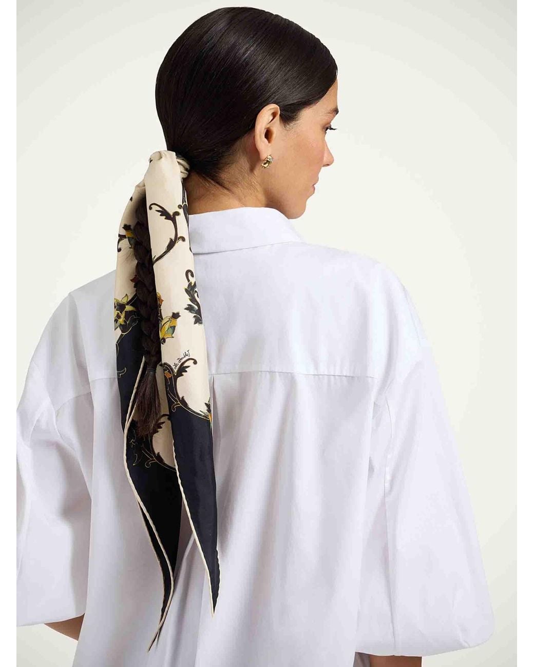 LaDoubleJ White Diamond Printed Handkerchief