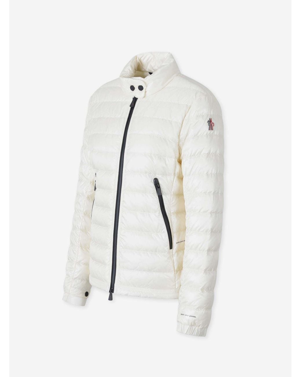 Moncler White Down Vest With Sherpa Lining