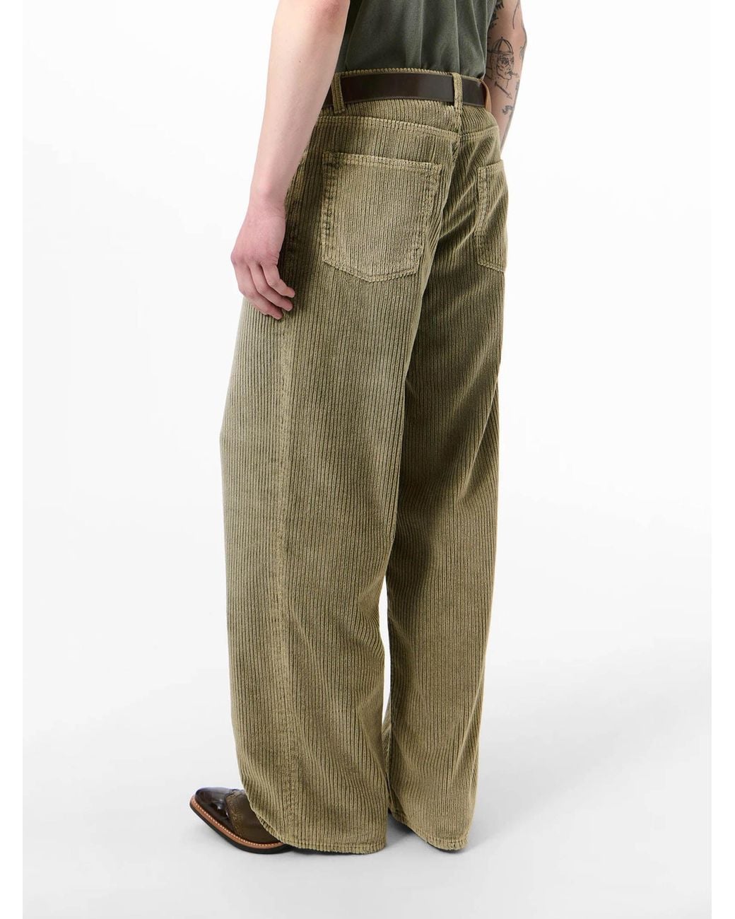 Our Legacy White Wide Corduroy Trousers for men