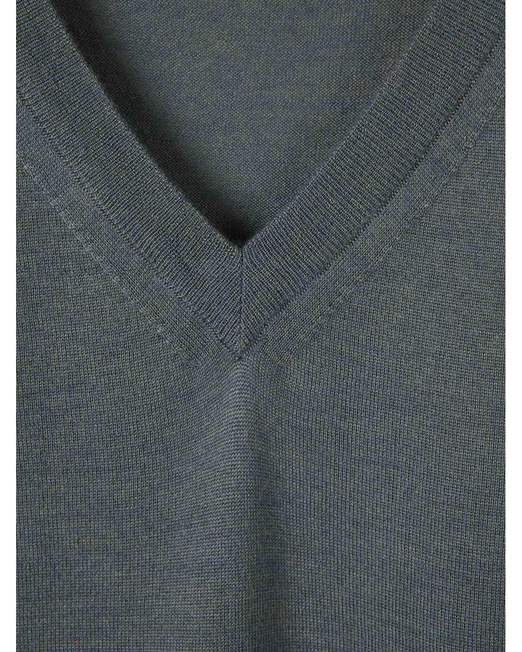 Santa Eulalia Blue V-Neck Sweater for men