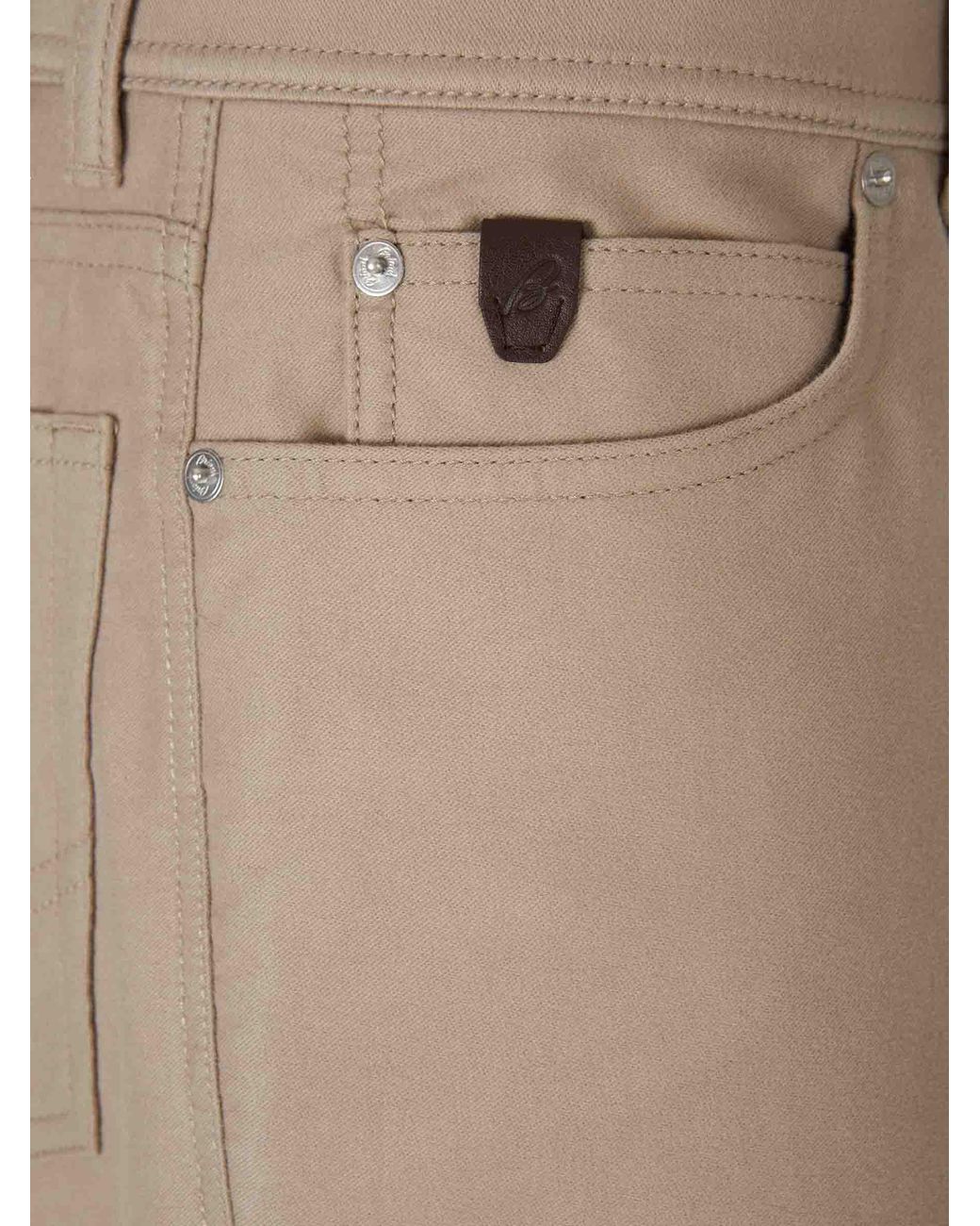Brioni Natural Merano Cotton Jeans for men