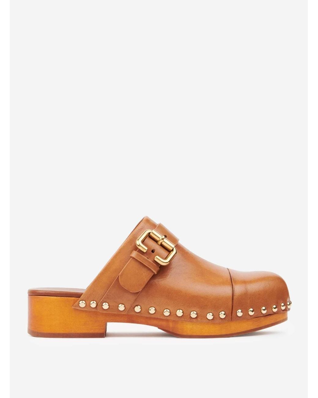 Chloé Brown Jeannette Clogs