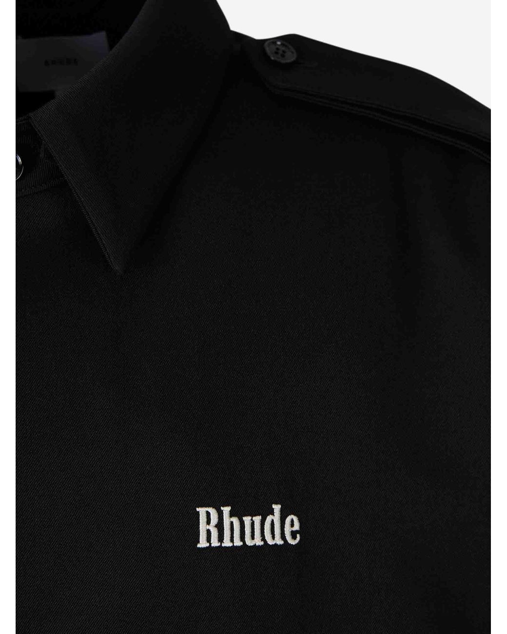 Rhude Black Casual Wool Jacket for men