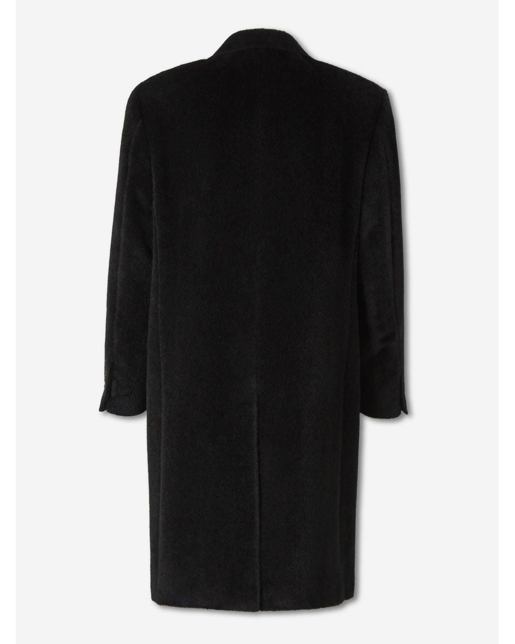 Canali Black Long Fur Coat for men