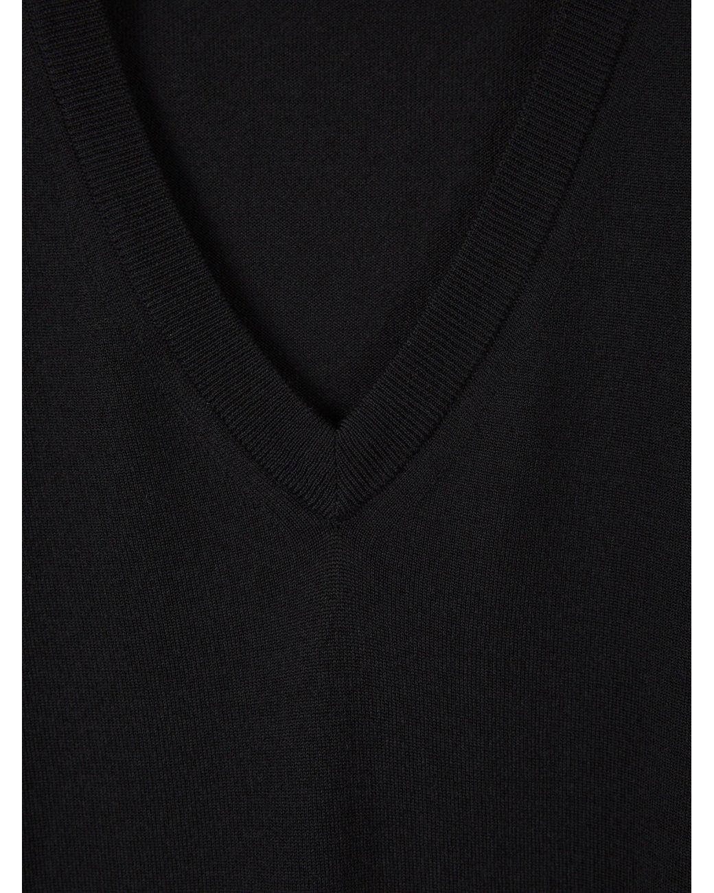 Zanone Gestrickter Wollpullover in Black für Herren