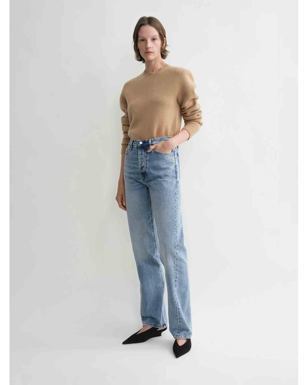 Totême Blue Twisted Straight Jeans