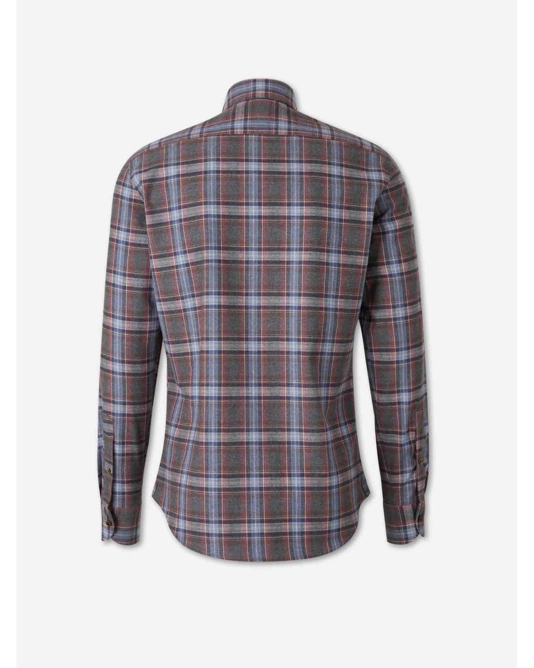 Santa Eulalia Blue Plaid Shirt for men