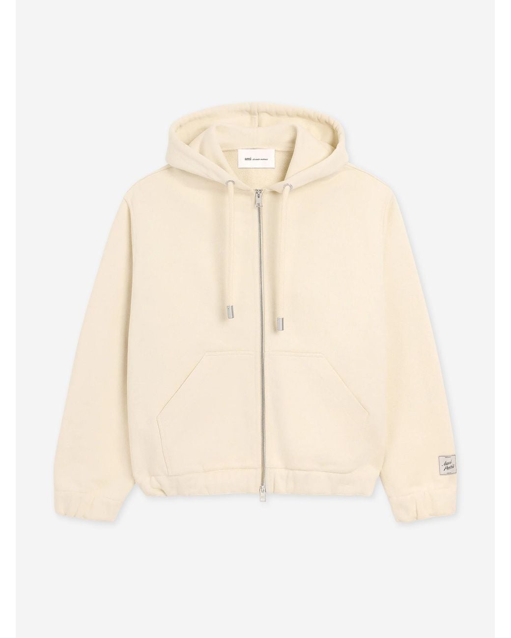 AMI Natural Zip-Up Hoodie for men