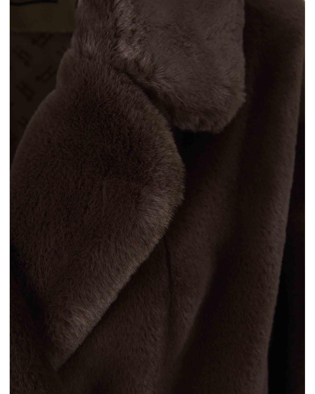 Herno Brown Short Fur Coat