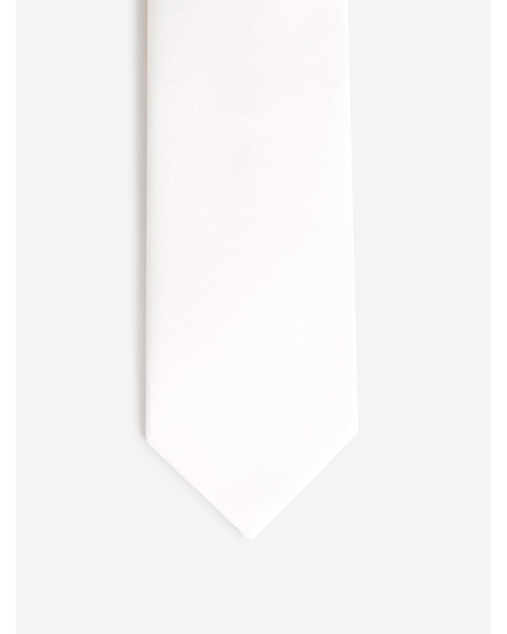 Corbata Lisa Seda Petronius de hombre de color White