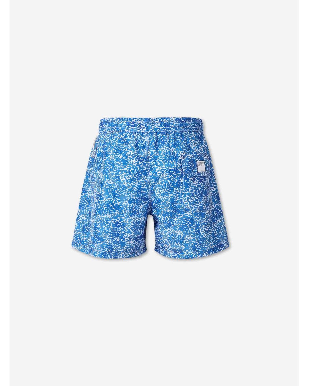 Fedeli Blue Printed Swimsuit for men