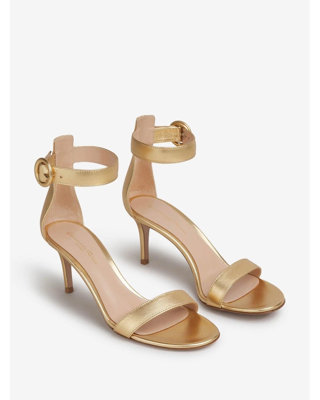 Gianvito Rossi Natural Portofino Heeled Sandals