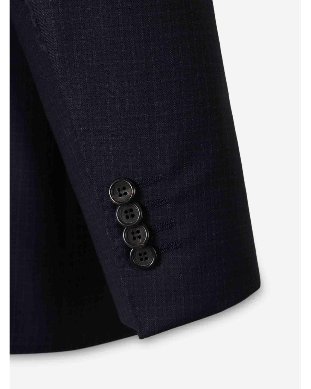Canali Blue Straight Wool Suit for men