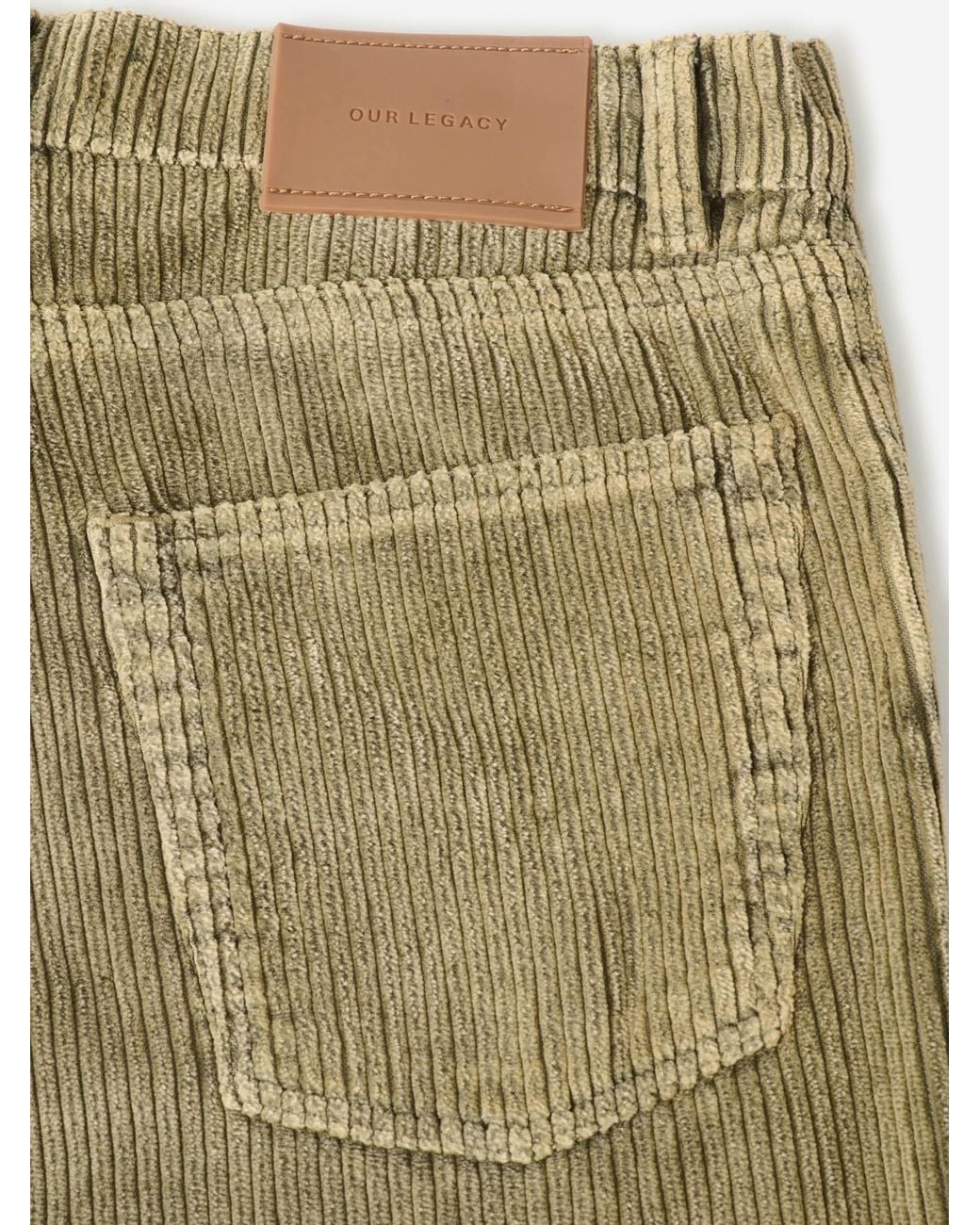 Our Legacy White Wide Corduroy Trousers for men