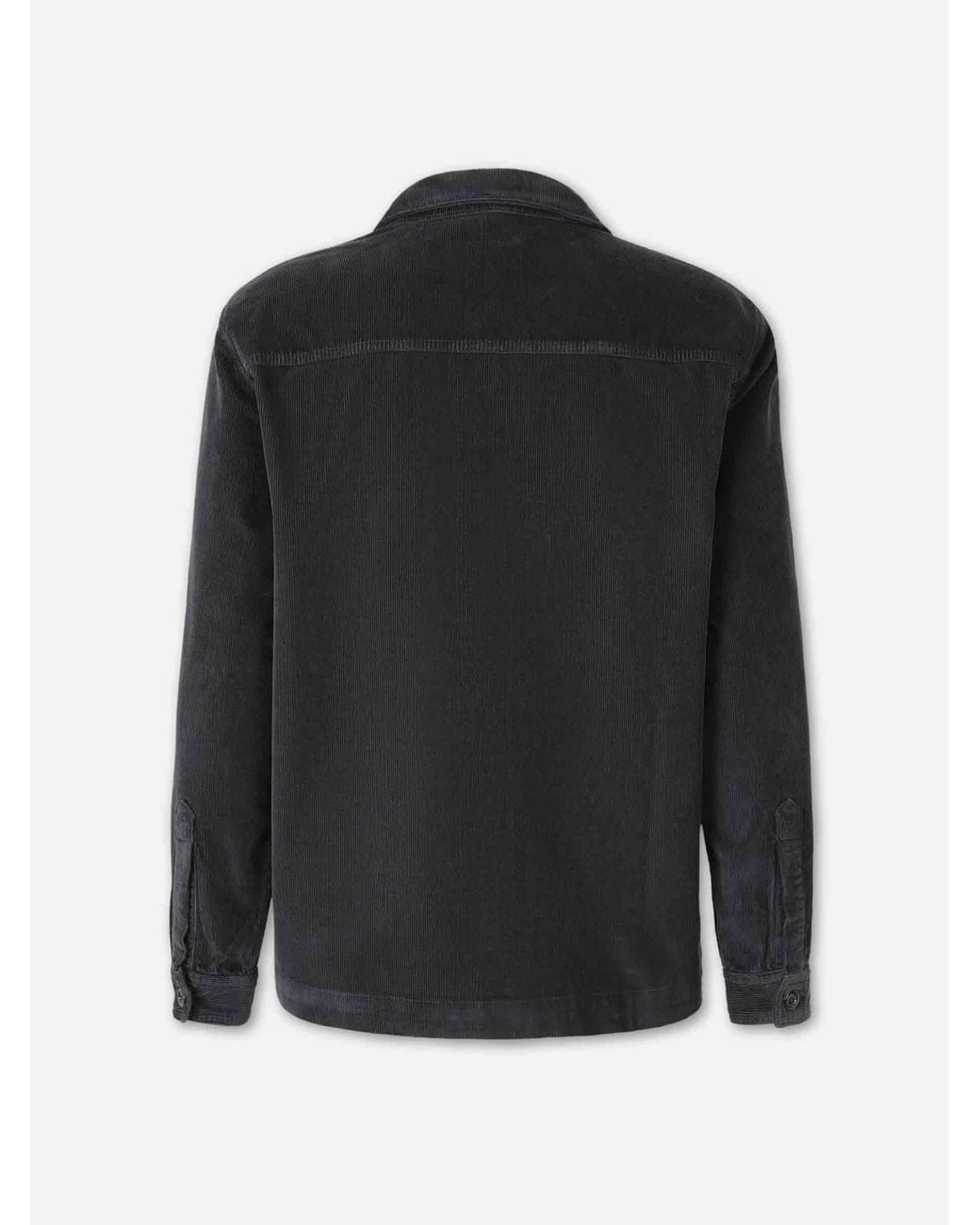 richard j. brown Black Corduroy Casual Jacket for men