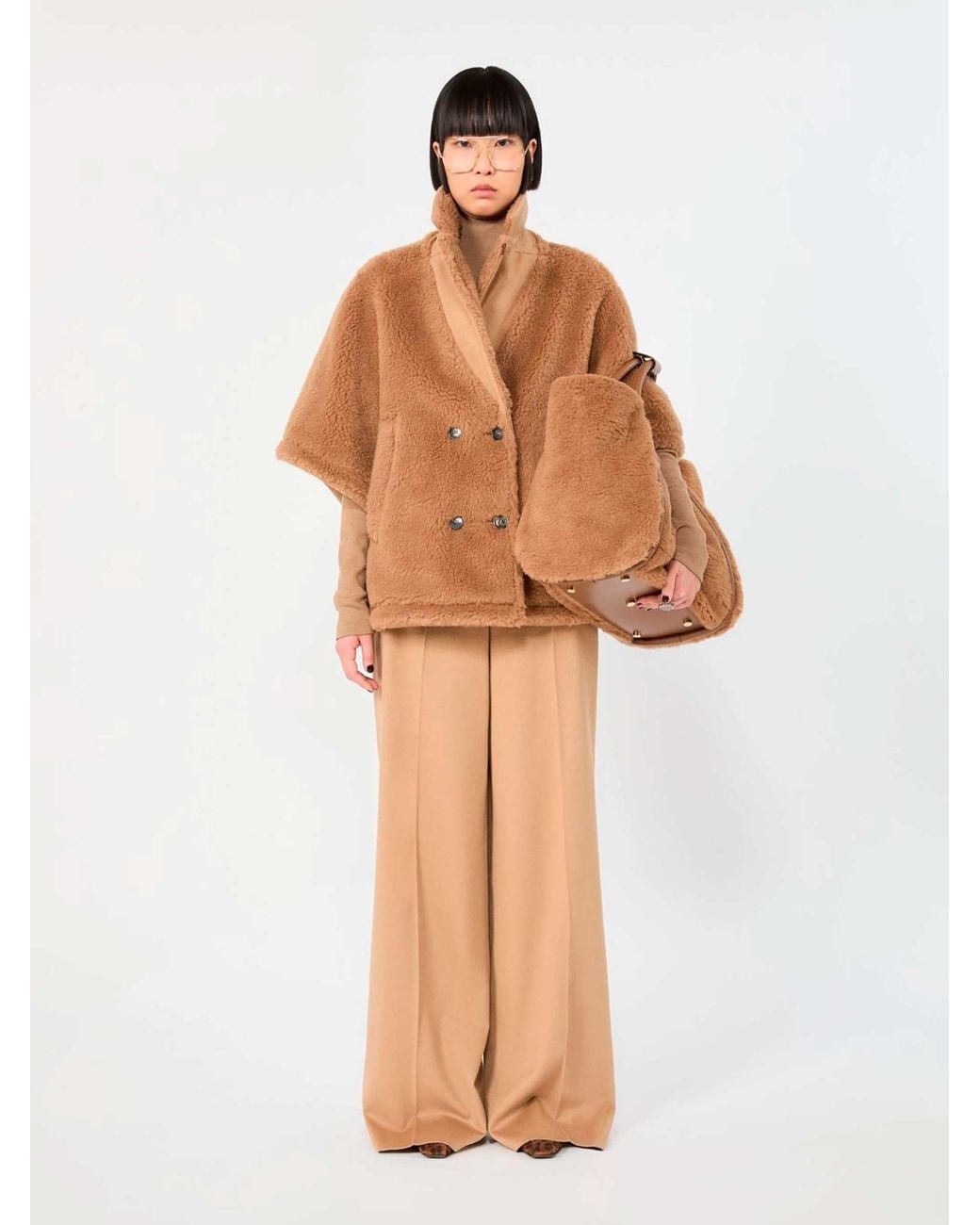 Cape Réversible Camel Max Mara en coloris Natural