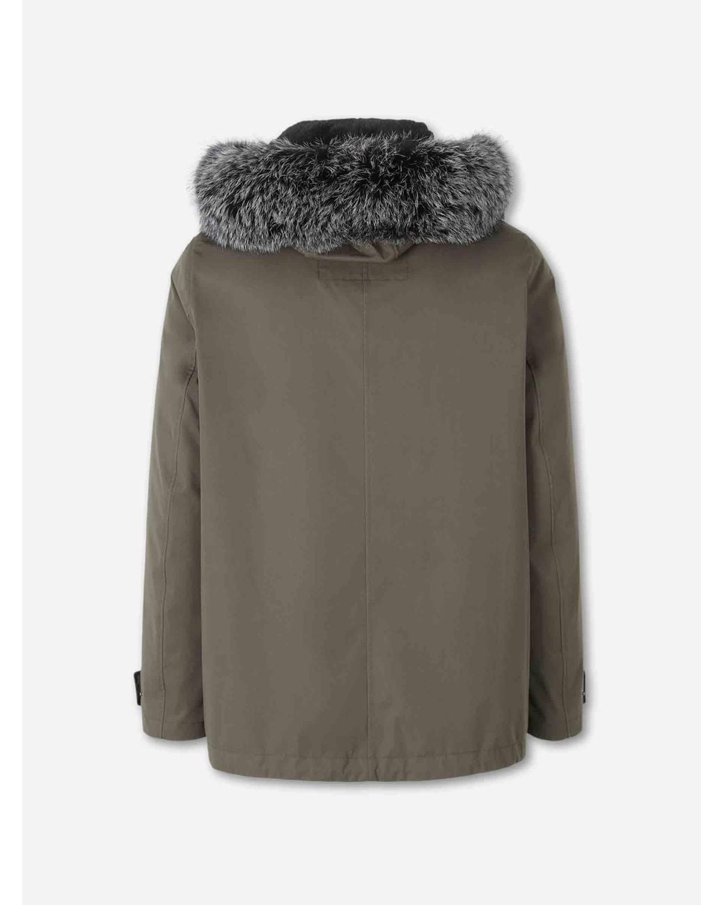 Yves Salomon Gray Short Fur Coat for men