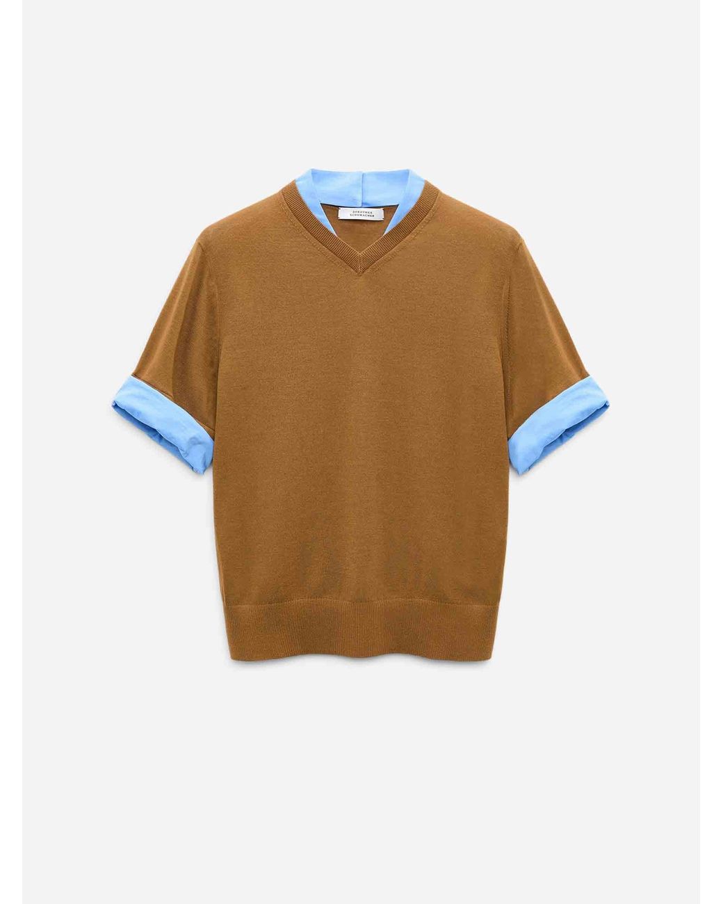 Dorothee Schumacher Brown Layered Wool Sweater