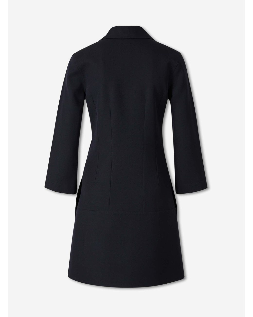Jil Sander Blue Long Wool Coat