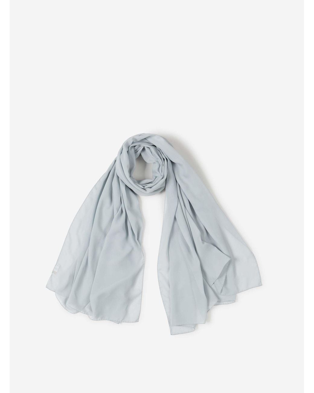 Santa Eulalia Blue Plain Silk Scarf