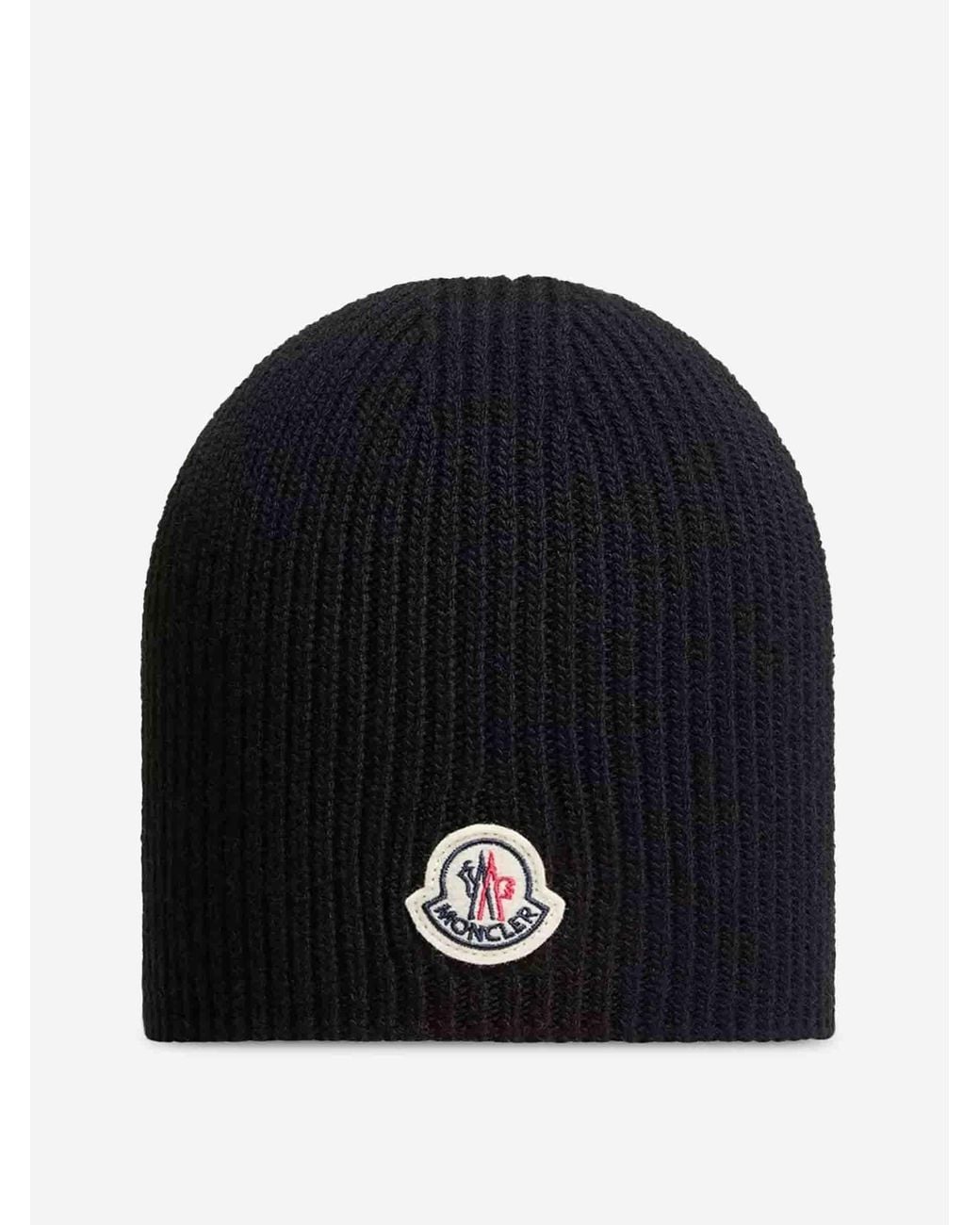 Moncler Wollmützen-Logo in Blue für Herren