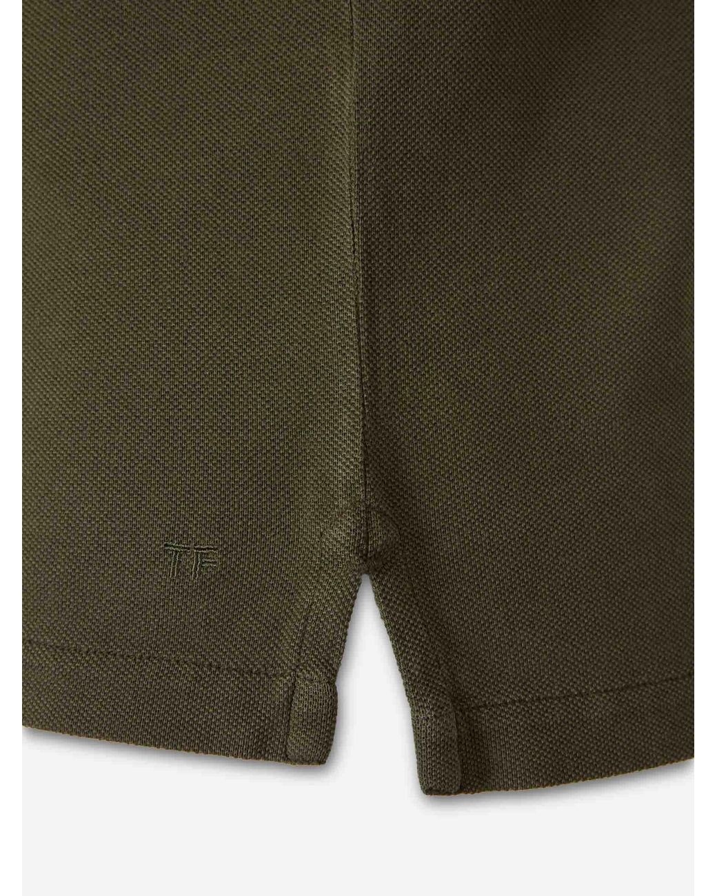 Polo Liso Algodón Tom Ford de hombre de color Green
