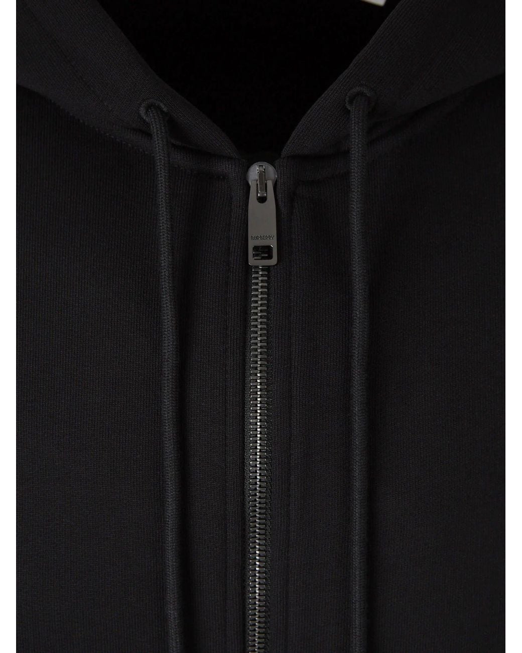 Burberry Black Cotton Hoodie for men
