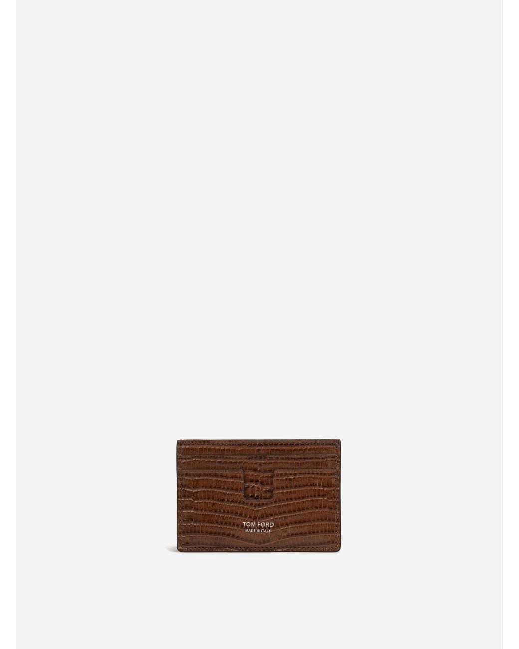 Tarjetero Efecto Cocodrilo Tom Ford de hombre de color White