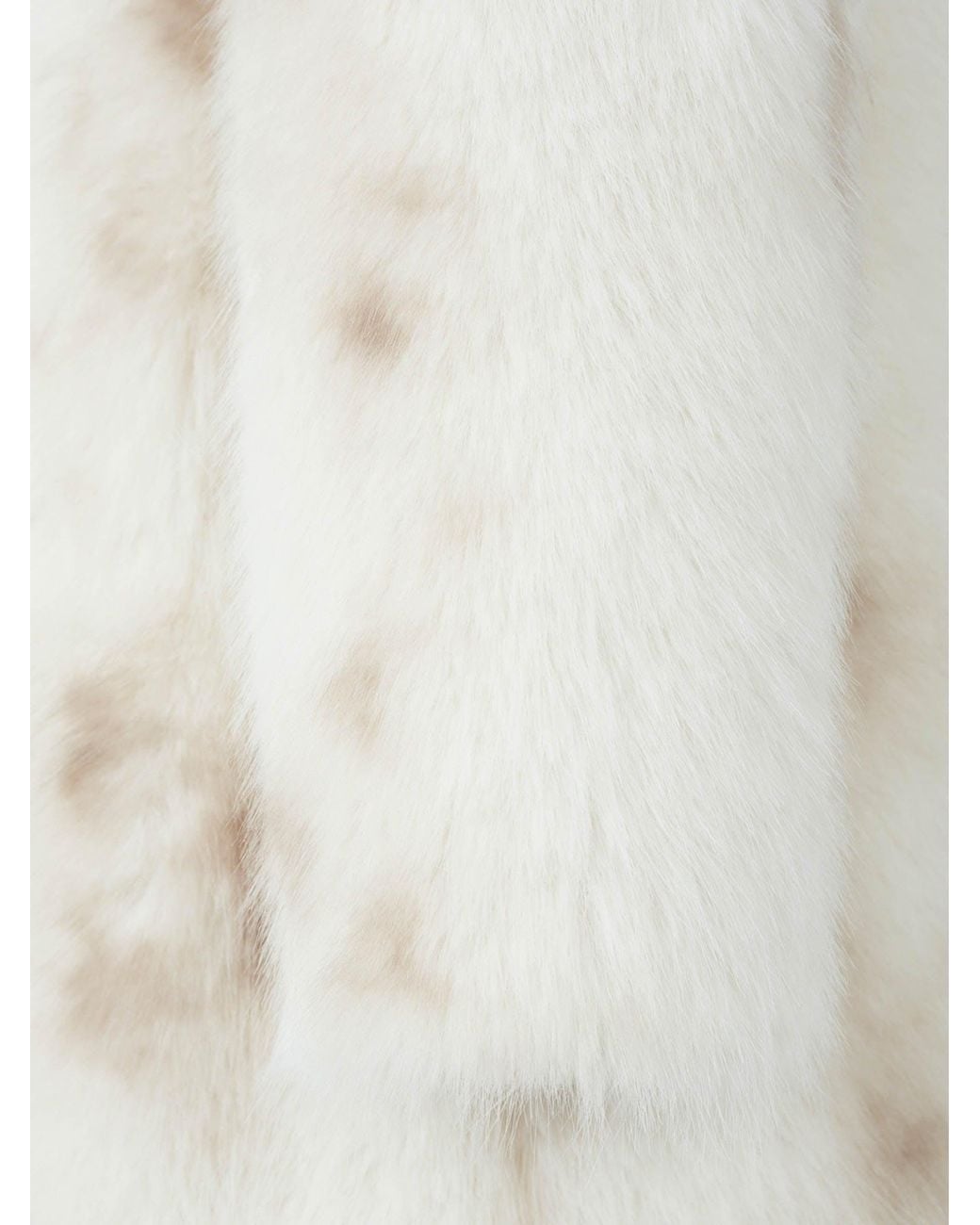 Herno White Lynx-Effect Fur Coat