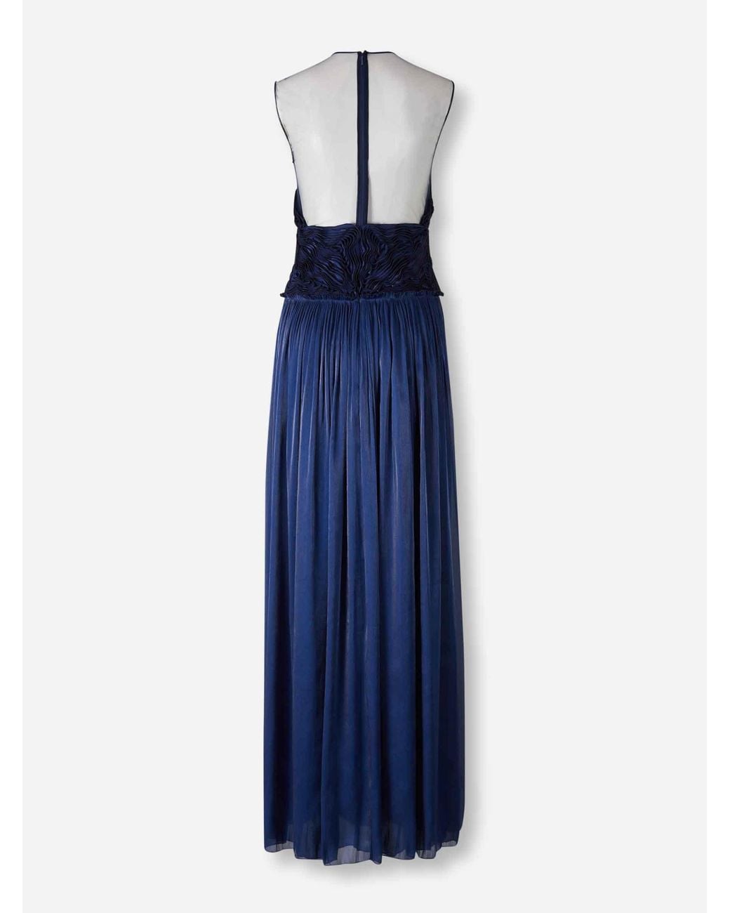 Robe Maxi Drapée Costarellos en coloris Blue