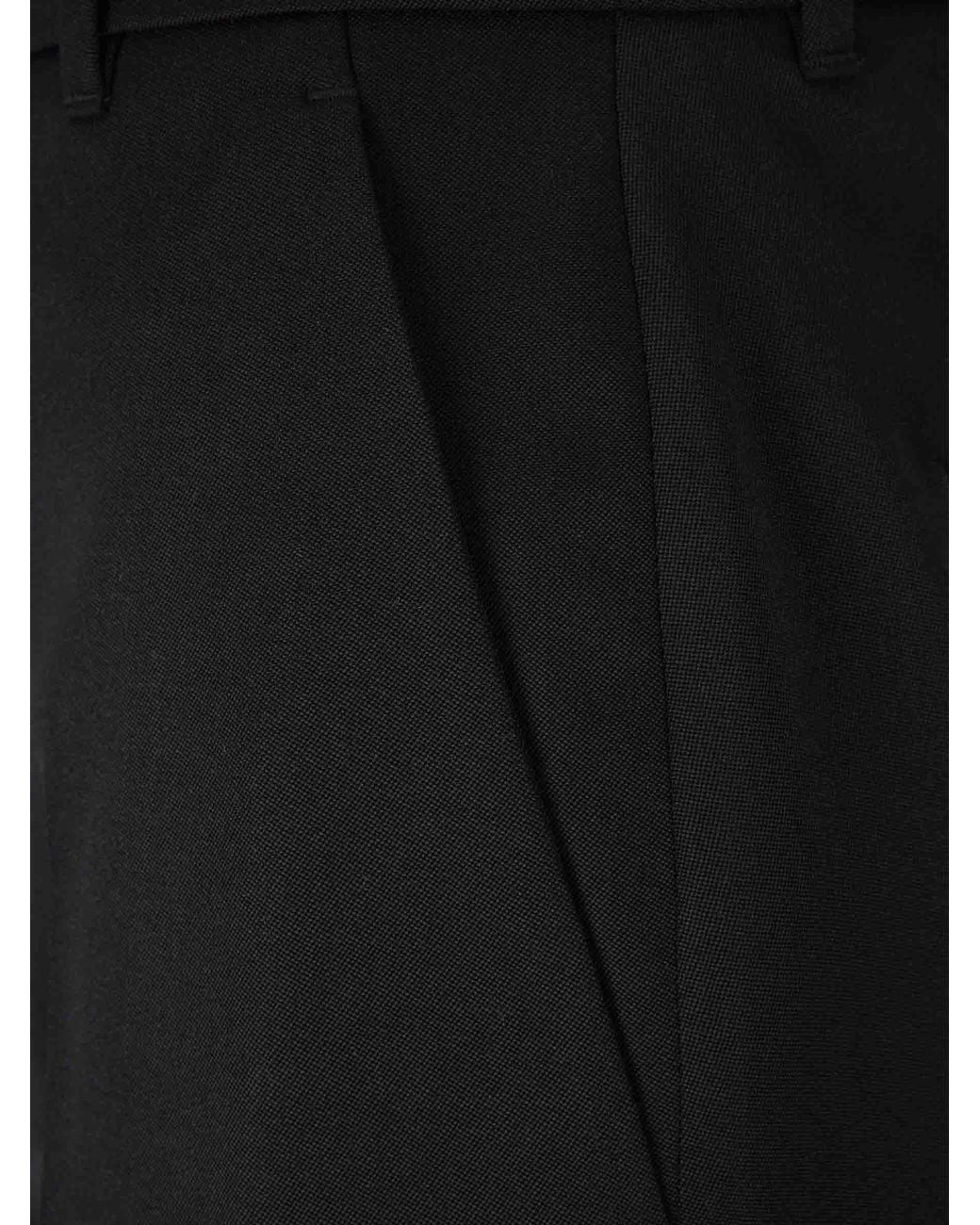 McQueen Black Wool Dress Pants