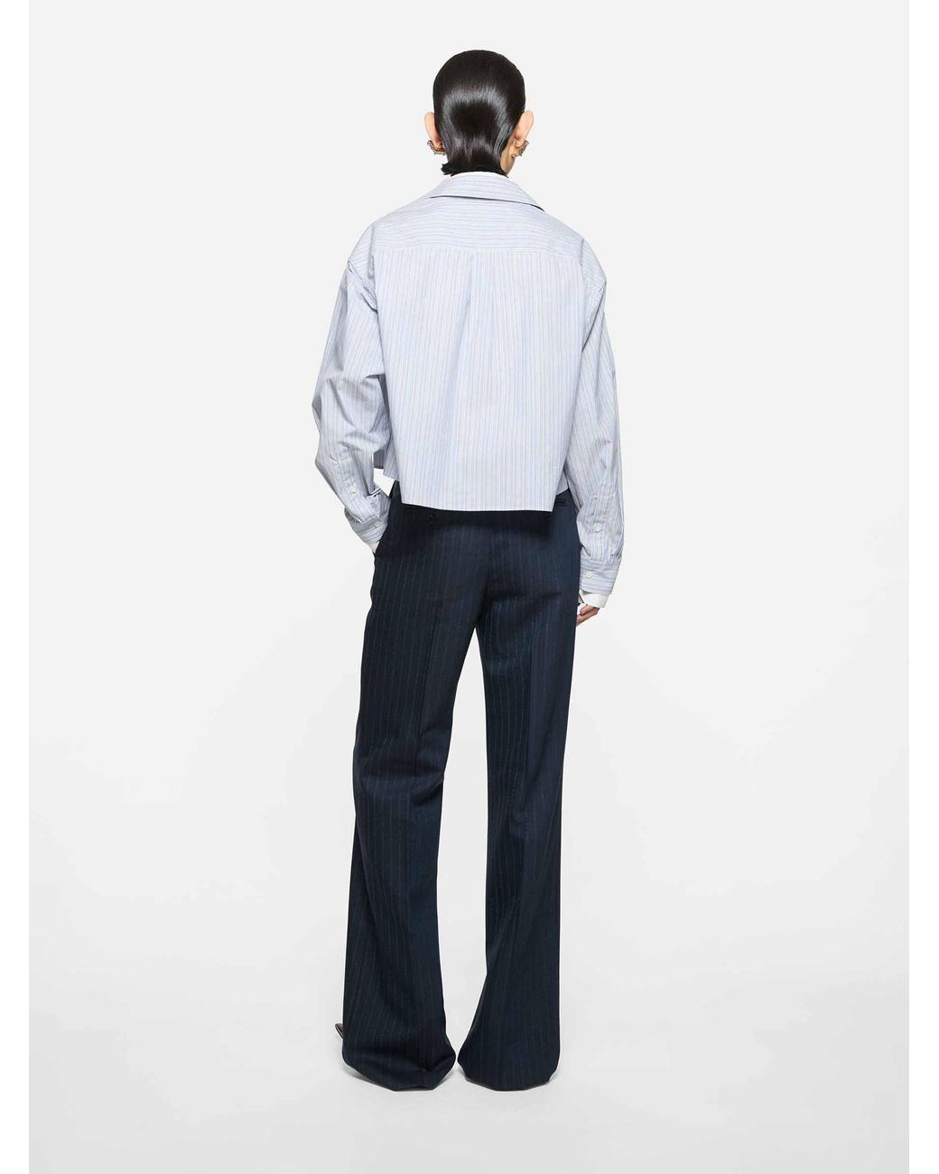 Acne Blue Striped Layered Shirt