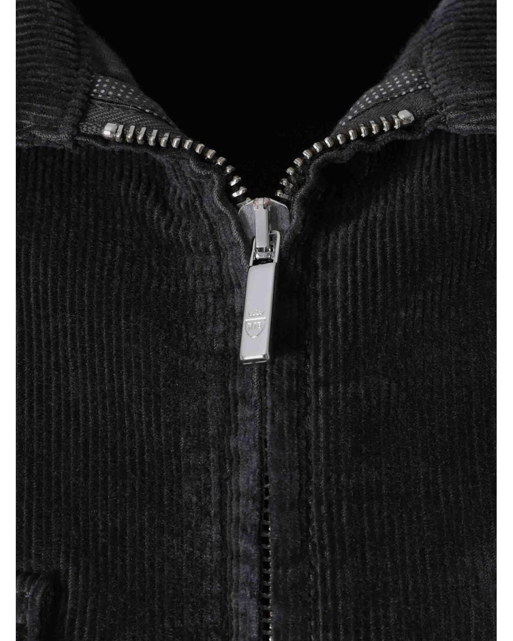 richard j. brown Black Corduroy Casual Jacket for men
