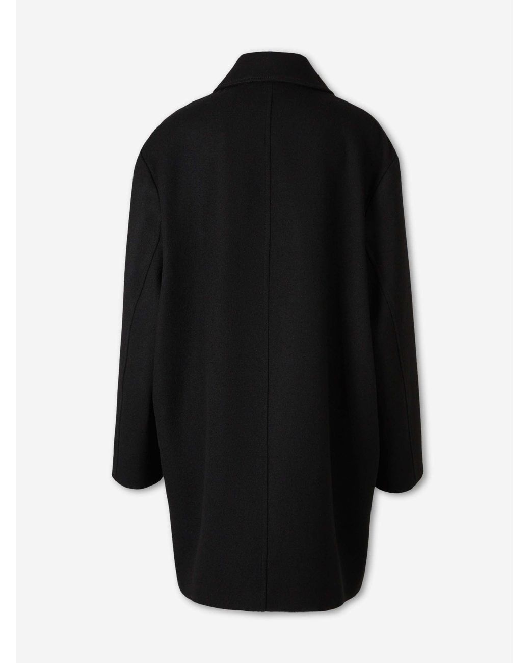 Totême Black Langer Wollmantel