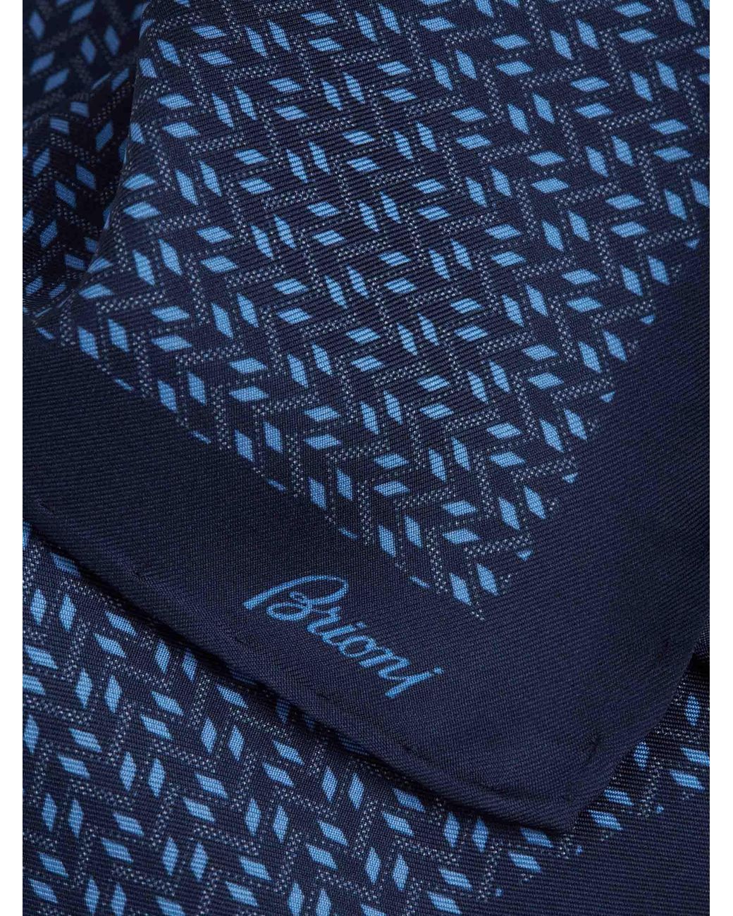 Pochette Seda Brioni de hombre de color Blue