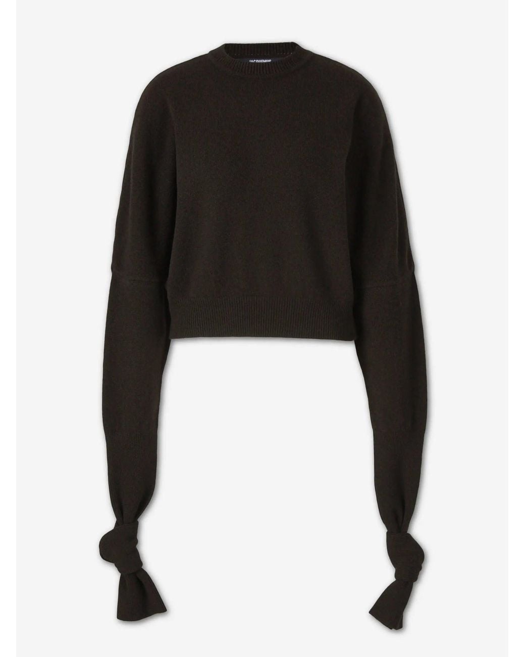 Jacquemus Black Sweater Cropped Knots