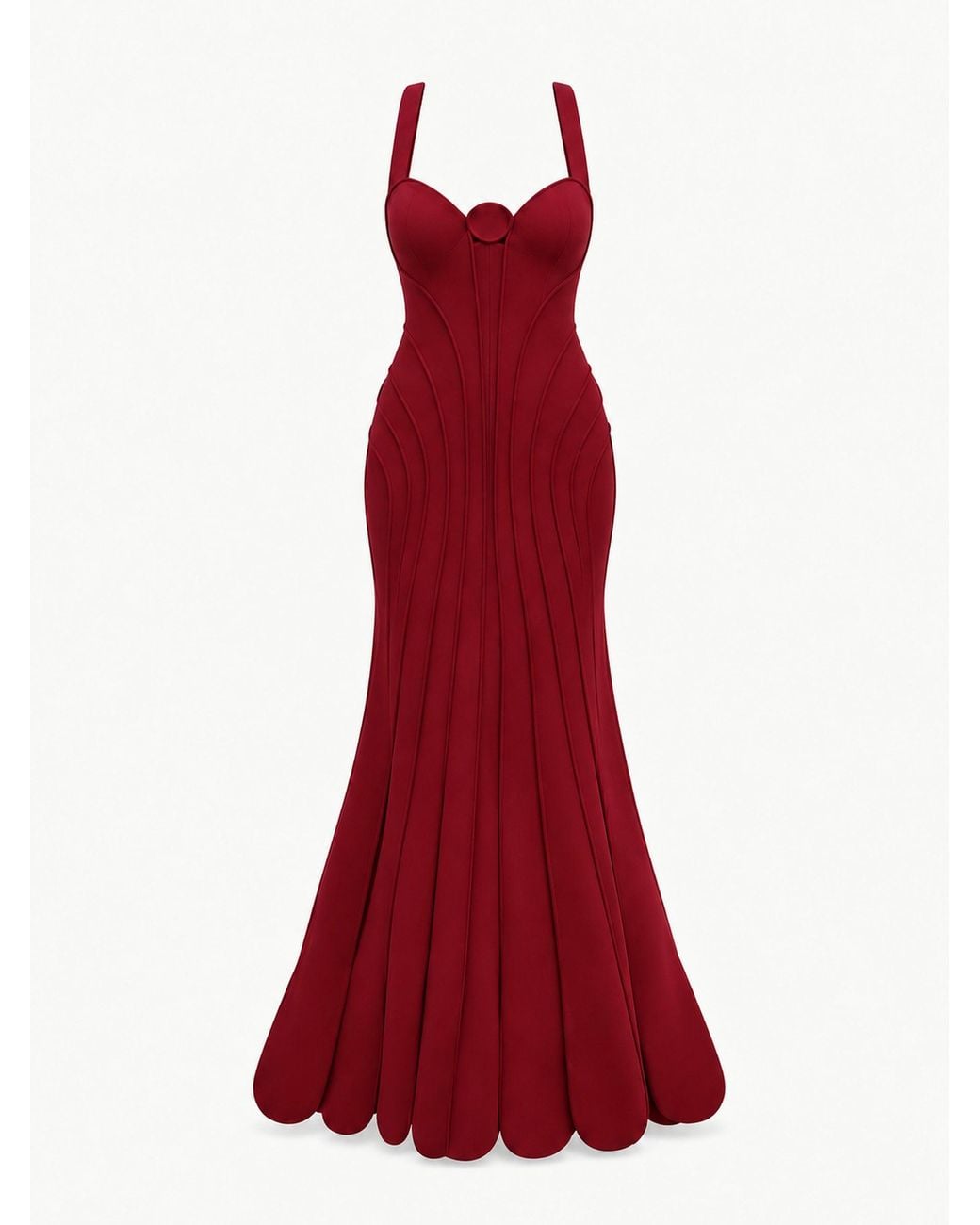 Cult Gaia Red Batiste Knit Dress