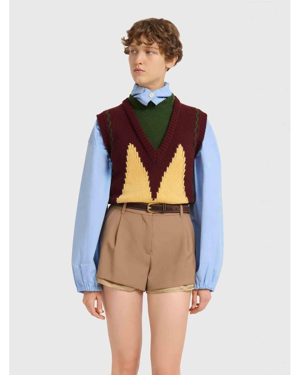Marni Multicolor Intarsia Knit Vest