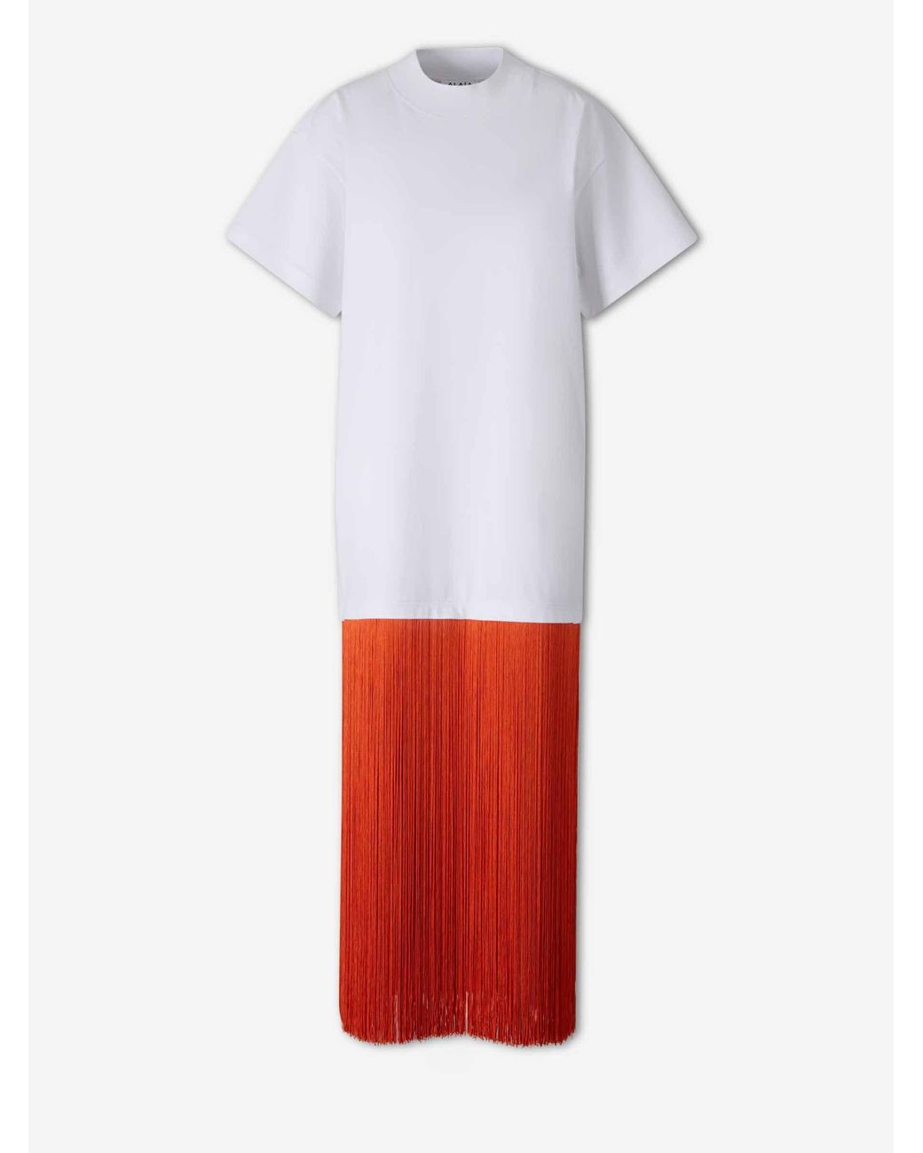 Alaïa White Fringe Midi Dress