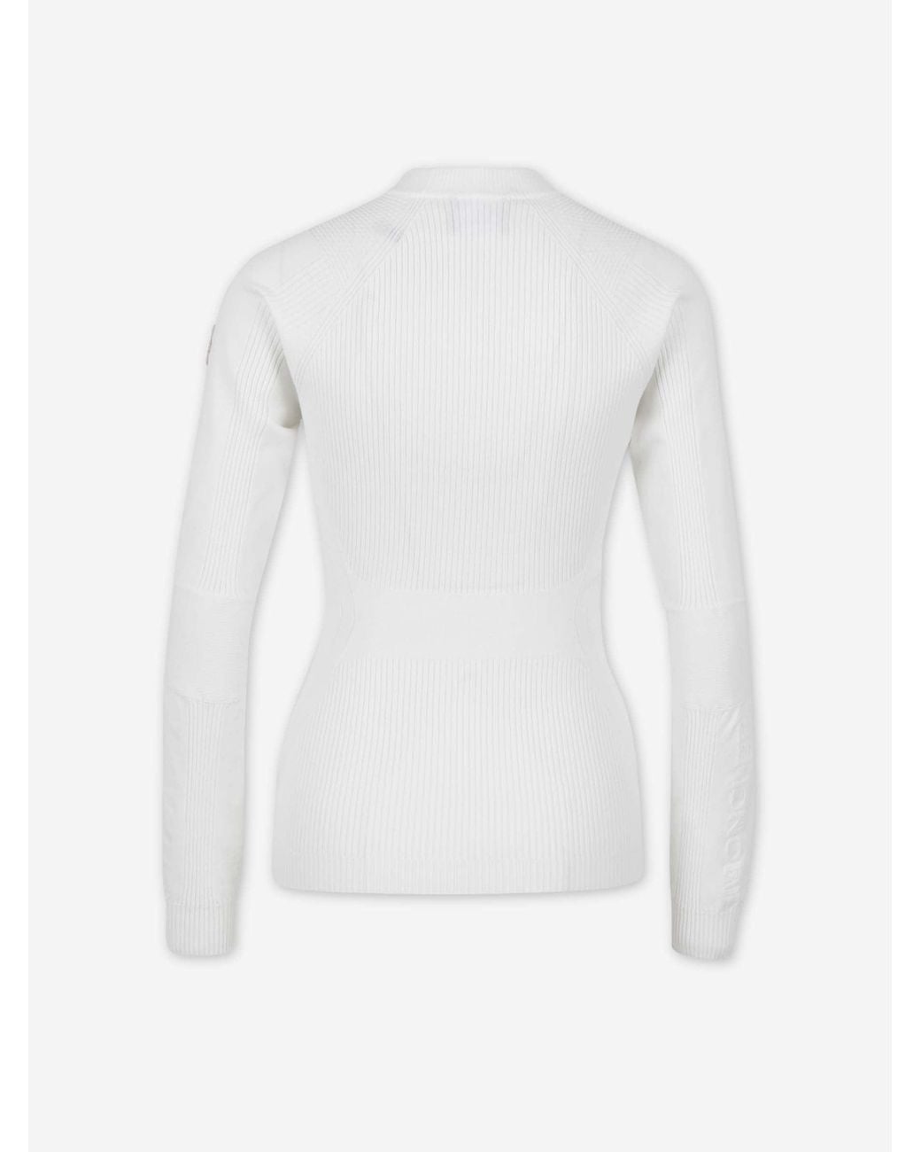 Moncler White Round-Neck Knitwear