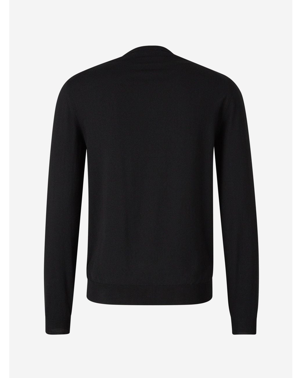Zanone Gestrickter Wollpullover in Black für Herren